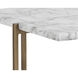Solana 47 X 23.5 inch White / Antique Brass Coffee Table